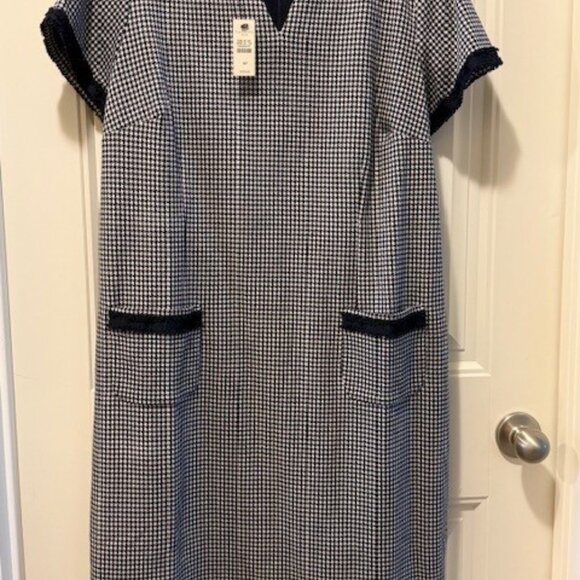 Talbots “Luxe Woven Bold Houndstooth Sheath Dress” – Stylish Classic/New - Picture 1 of 3